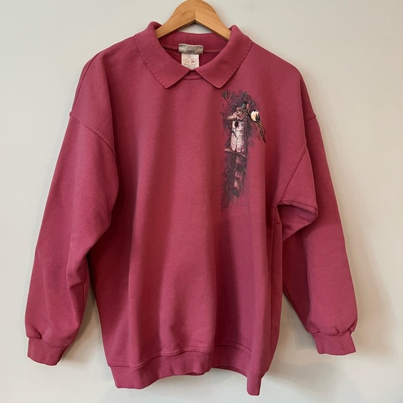 Northern Reflections Sweaters - Vintage Northern Reflections  Collared Sweater Pink Grannycore Size Large